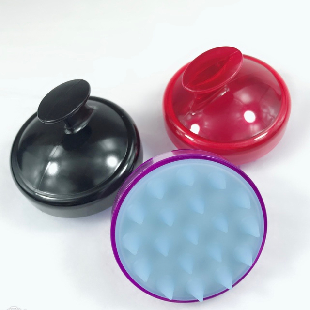 Spazzola per la sciaboo del cuoio capelluto della testa del silicone